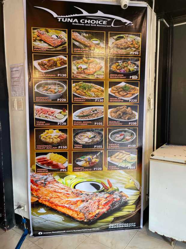 Tuna Choice Place Menu