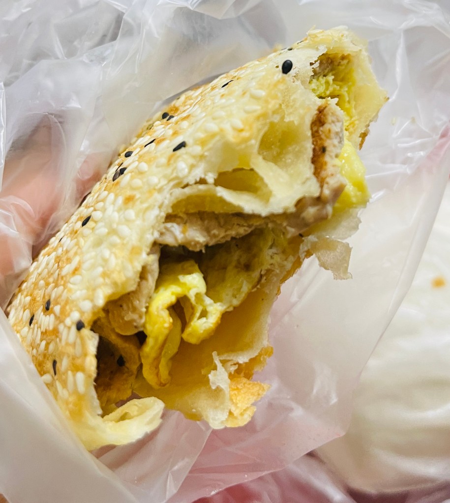 Shaobing with Green onions and egg