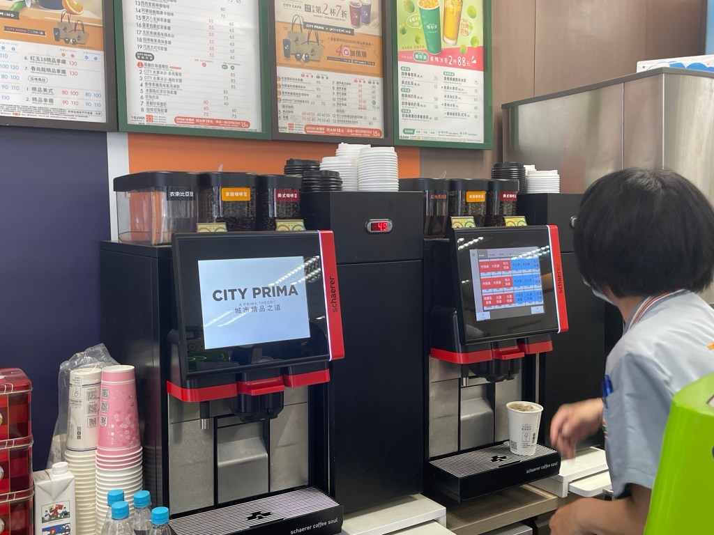 Preparing my ordered coffee from fresh coffee beans