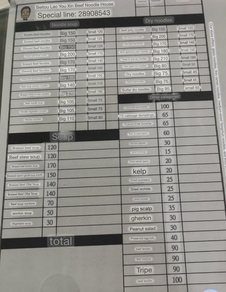 Beitou Lao You Xin Beef Noodle House