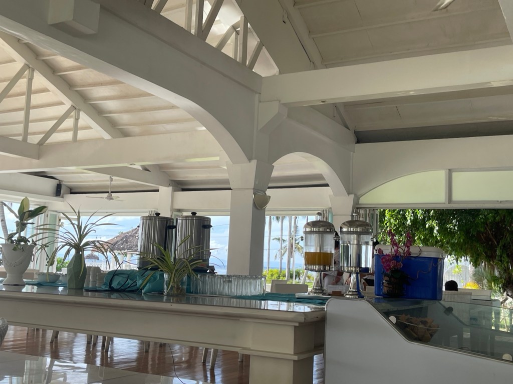 Bloom’s Bar and Café buffet breakfast table on a Sunday