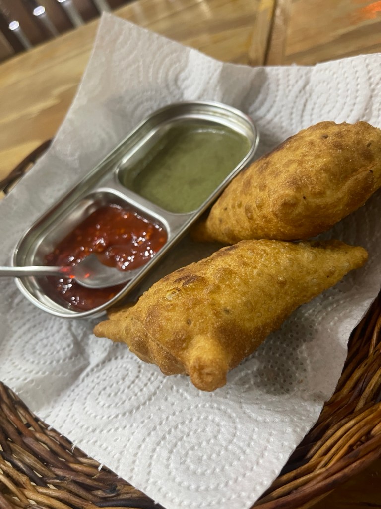 One order of Vegetable Samosa (2 pieces) at ₱90​