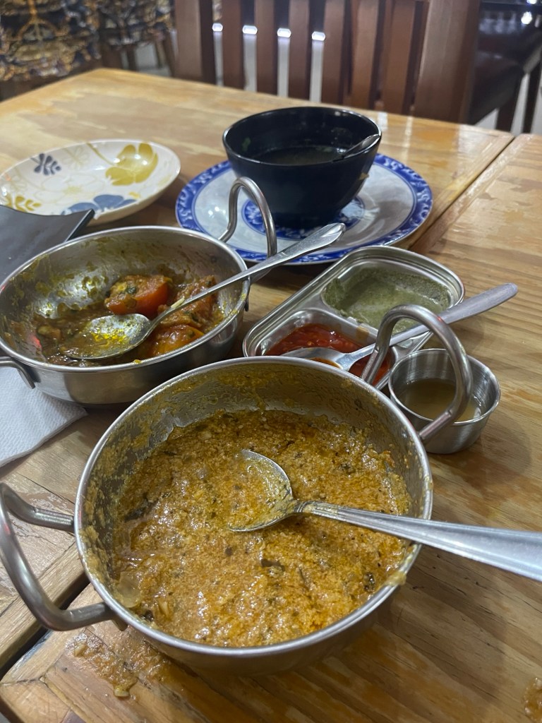 Empty plates at Krishna's Place Indian Restaurant​