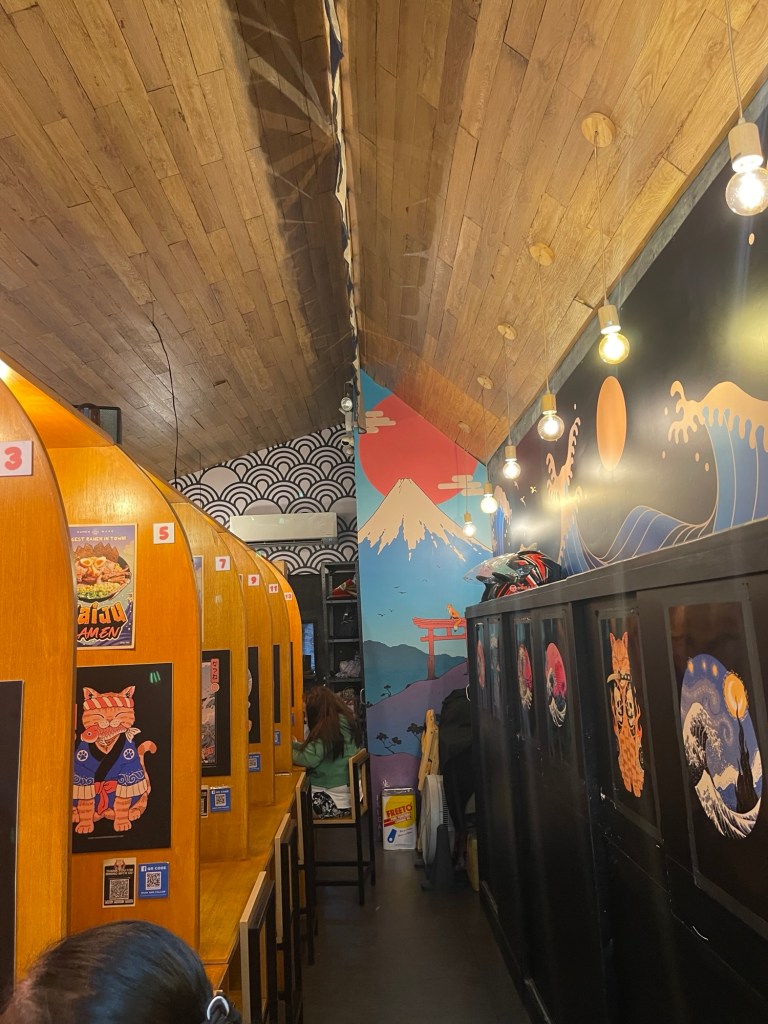 Partitioned dining booths