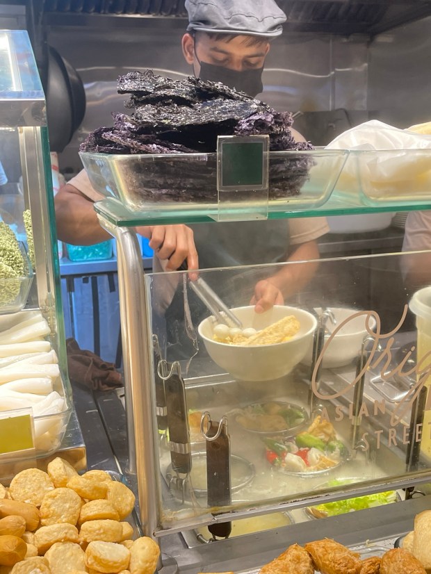 Yong Tau Foo staff preparing the orders