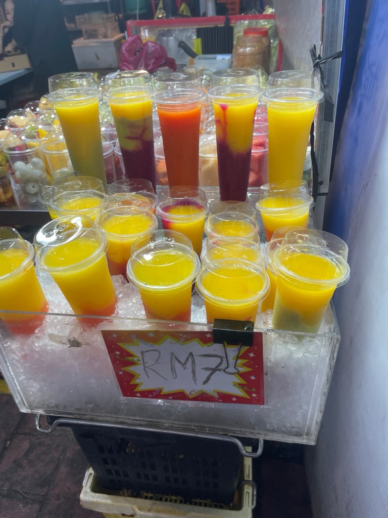 Smoothie Choices along Kuala Lumpur Chinatown​