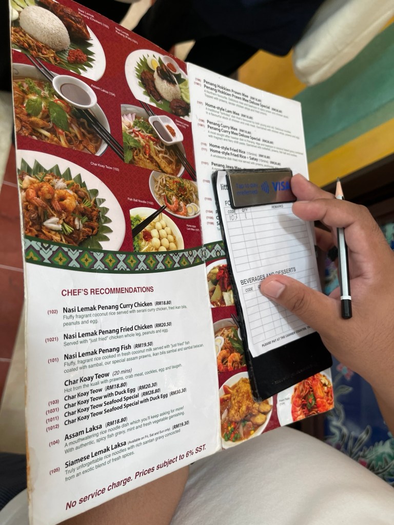 Little Penang Cafe Menu 1: Chef's Recommendations