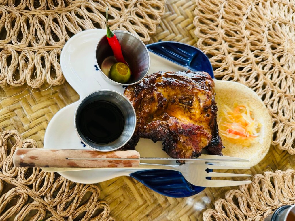 Chicken Inasal with soy sauce and Atchara