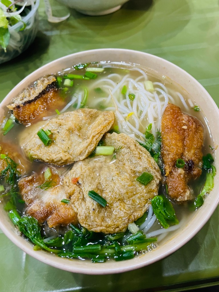 A bowl of Mixed Fish Noodle Soup